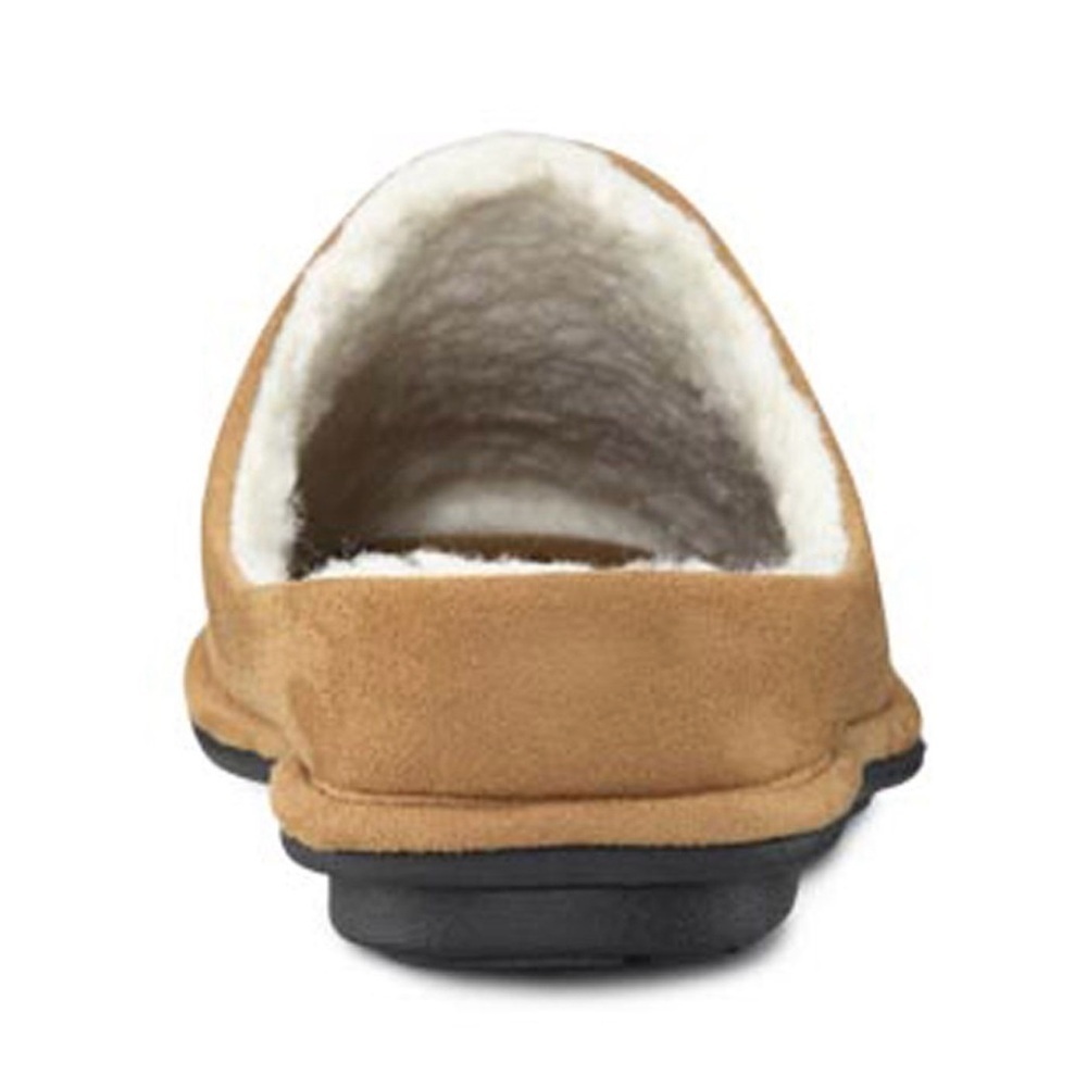 Dr.Comfort Men's Easy Therapeutic Slippers Camel Size 8 Wide - Picture 4 of 15